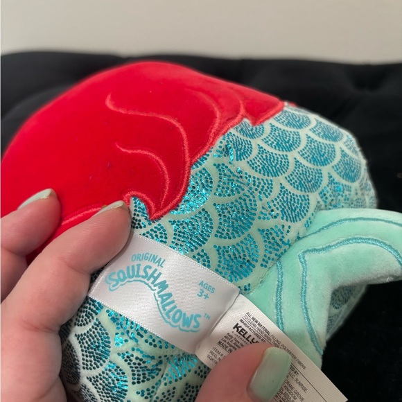 Little Mermaid Squishmallow with Red Hair and Purple Accents - Picture 3 of 6